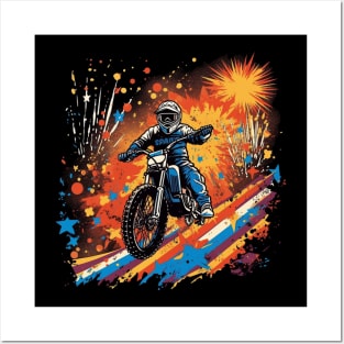 Dirt bike firework 4th of July Posters and Art